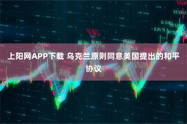 上阳网APP下载 乌克兰原则同意美国提出的和平协议